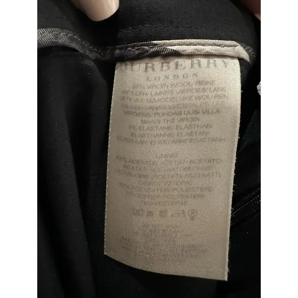 Burberry London Black Wool Mini Pencil Skirt Size 6 - Picture 7 of 8